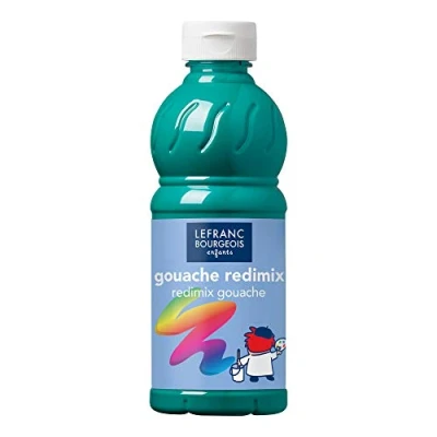 Image de Lefranc Bourgeois REDIMIX peinture à tempera vert émeraude 500 ml