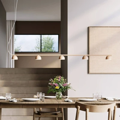 Afbeelding van Northern Blush Rail 5 hanglamp LED beige