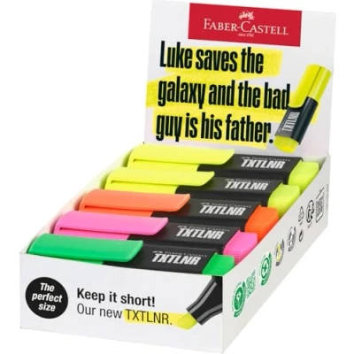 Afbeelding van Tekstmarker Faber Castell TXTLNR mini 10st. assorti neon karton displa