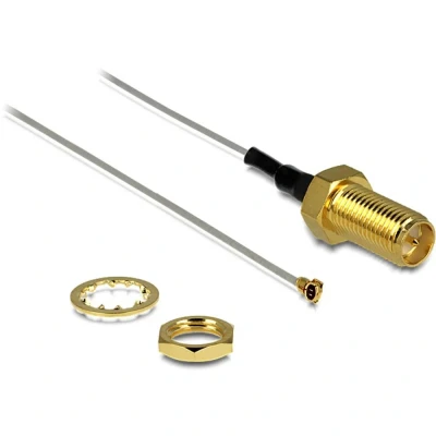 Afbeelding van MHF 4 (v) RP SMA kabel Micro Coax (0,81 mm) 50 Ohm / zwart 0,20 meter