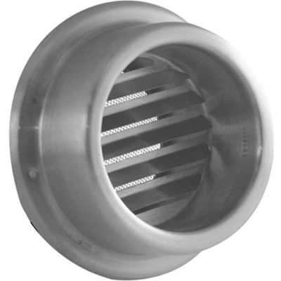 Afbeelding van Nedco buitenrooster 125mm kraagmodel RVS