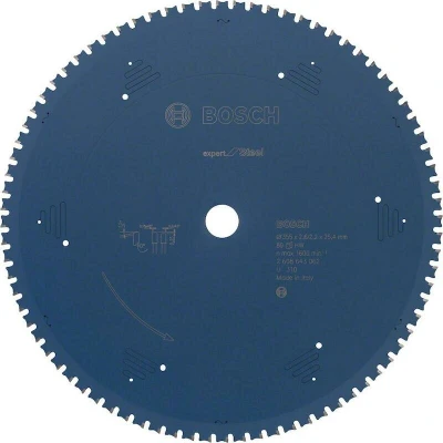 Afbeelding van Bosch Accessories Expert for Steel 2608643062 Cirkelzaagblad 355 x 25.4 2.2 mm Aantal tanden: 80 1 stuk(s)