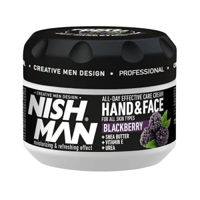 Afbeelding van Nishman Hand en gezichtscrème, 300 ml (braambes)