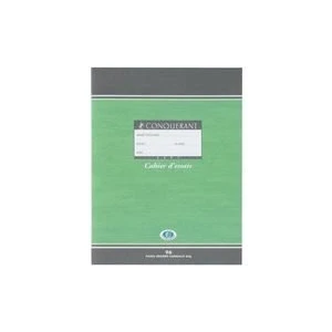 Afbeelding van CONQUÉRANT 2 stuks schoolschriften, 17 x 22 cm, 48 pagina&#039;s, 56 g, grote ruitjes, rood