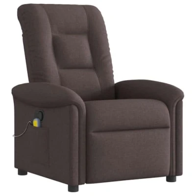 Afbeelding van vidaXL Massagestoel verstelbaar stof donkerbruin4015695