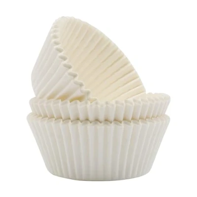 Image de PME BC712 Lot de 60 caissettes jetables en papier pour cupcakes Blanc Taille standard