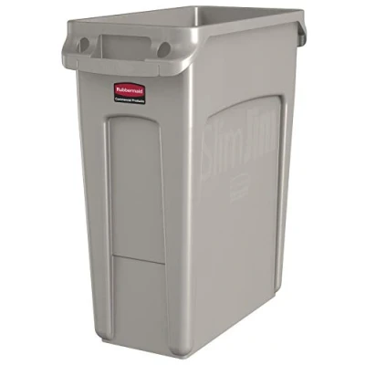 Afbeelding van Rubbermaid Slim Jim met luchtsleuven 60 liter beige