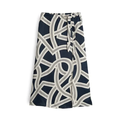 Afbeelding van OPUS Rok Robali Lane Blauw/dessin 38