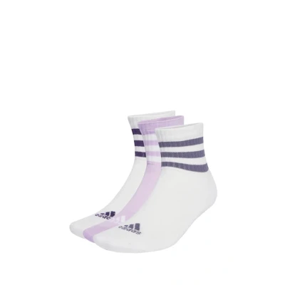 Afbeelding van adidas Performance 3 Stripes Cushioned Midcut PAIR PACK Sportsokken, Maat: 40 42, white powder plum