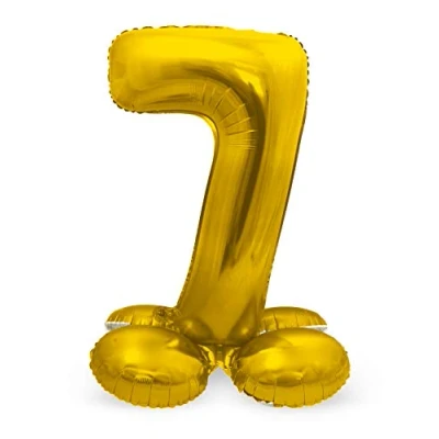 Afbeelding van Cijfer Ballon 7 staand goud 72 cm