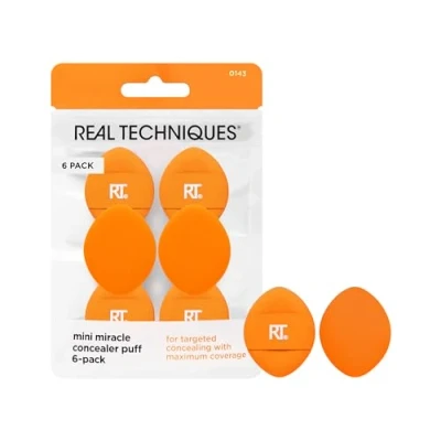 Afbeelding van Real Techniques Mini Miracle 6 stuks kleine make up kwasten voor vloeibare foundation en crème concealer