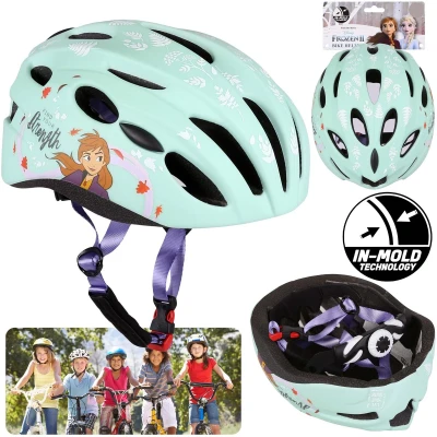 Afbeelding van Frozen Elsa en Anna Mint kinderfietshelm, meisjes, lichtgewicht, verstelbaar 52 56 cm