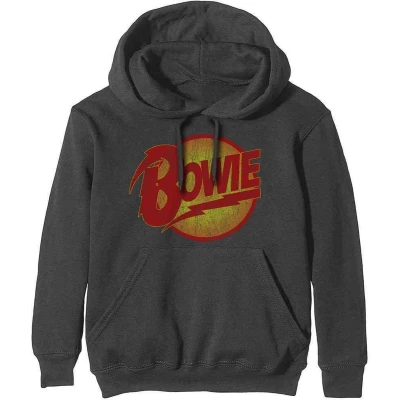 Afbeelding van David Bowie Vintage Diamond Dogs Logo Hoodie/trui L Grijs