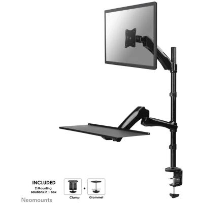Afbeelding van PC arm Neomounts D500 10 27&quot; werkplek zwart
