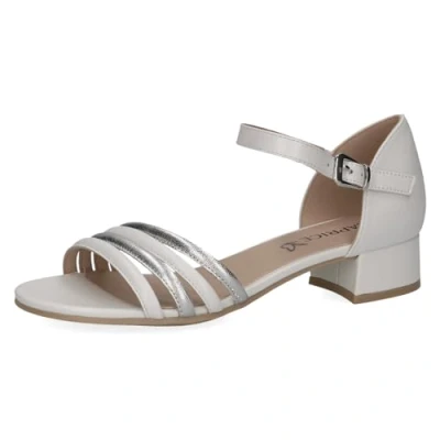 Afbeelding van Caprice Sandalen, Dames, Maat: 38.5, White silver Leer