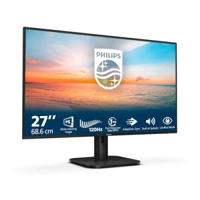 Afbeelding van Philips 27E1N1200A 1000 Series LED monitor 27&quot; 1920 x 1080 Full HD (1080p) @ 100 Hz IPS 250 cd/m² 1300:1 1 ms HDMI, VGA, DisplayPort luidsprekers zwart