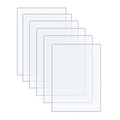 Afbeelding van Langaelex 6 stuks, 180 x 130 1 mm, acrylplaat, transparant, plexiglasplaat, voor het vervangen van glas in fotolijsten, projectweergave, schilderij (12,7 17,8 cm)