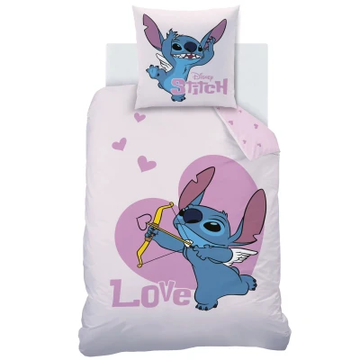 Afbeelding van Disney Lilo &amp; Stitch Dekbedovertrek Cupidon 140 x 200 + 63 cm Katoen