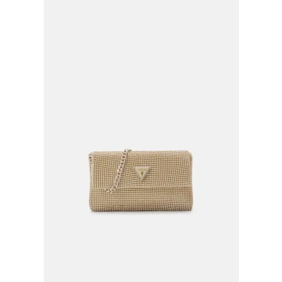 Afbeelding van Guess Zalina FLAP Clutch goldcoloured, Dames, Maat: One Size, Gold coloured
