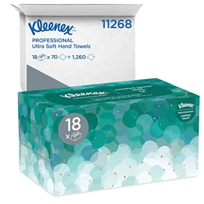 Afbeelding van Kleenex papieren handdoeken Ultra Soft Pop up, intergevouwen, 1 laags,