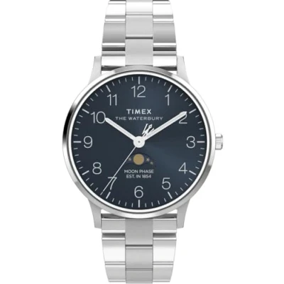 Afbeelding van Timex Waterbury Classic TW2W75700 Horloge Staal Zilverkleurig Ø 40 mm