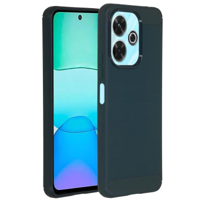 Afbeelding van imoshion Hoesje Geschikt voor Xiaomi Redmi 13 (4G) Siliconen Brushed Backcover Donkerblauw