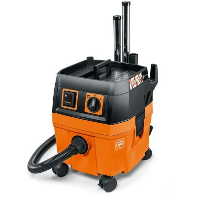 Afbeelding van FEIN Dustex nat en droogzuiger 25 l met accessoires, voor het aansluiten van elektrisch gereedschap, netkabel 7,5 m, stroomverbruik 1380 W, stofklasse L.