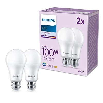 Image de Philips LED Lamp E27 Koelwit Licht 100 W Mat 2 Lampen