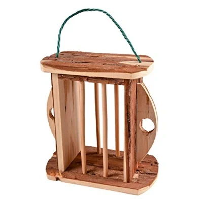 Afbeelding van Duvoplus Knaagdier Houten Hooiruif In Schors 20x12x20cm 23582