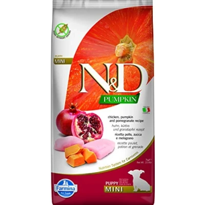 Afbeelding van FARMINA N&amp;D Chicken, Pumpkin &amp; Pomegranate Puppy mini droog hondenvoer 7 kg