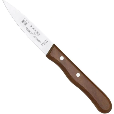 Afbeelding van RÖR Solingen Officemes Middenspits Schilmesje Lemmet 80 mm Roestvrijstaal Heft Kersen...