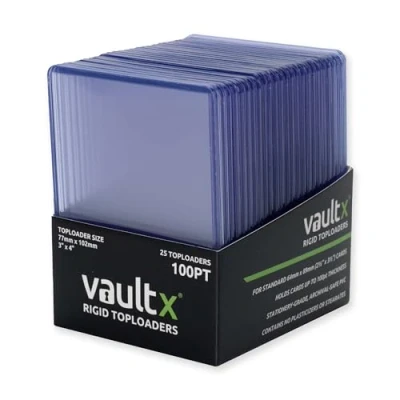 Afbeelding van Vault x 25 stuks hoogwaardige naadloze kaarthouders voor verzamelkaarten en sportkaarten 7,6 10,2 cm