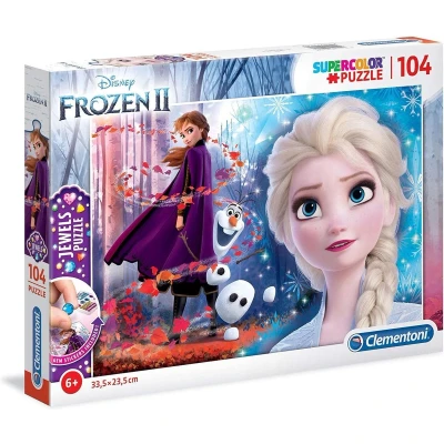 Afbeelding van Clementoni Puzzel 104 Stukjes Jewels Frozen 2, Kinderpuzzels, 6 8 jaar, 20164