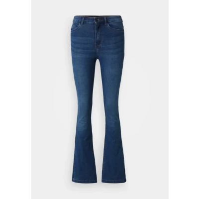 Afbeelding van Noisy May Nmsallie Flared Jeans, Dames, Maat: 25x30, Medium blue denim