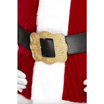 Afbeelding van Smiffys Deluxe Santa Kostuum Riem Zwart