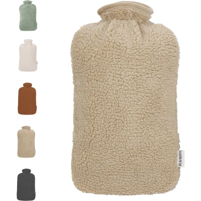 Afbeelding van Ølav North XL Kruik met Teddy hoes Tot 8 uur warmte Heerlijk zacht Warmwaterkruik 3 liter Beige Cadeau voor vrouw &amp; man