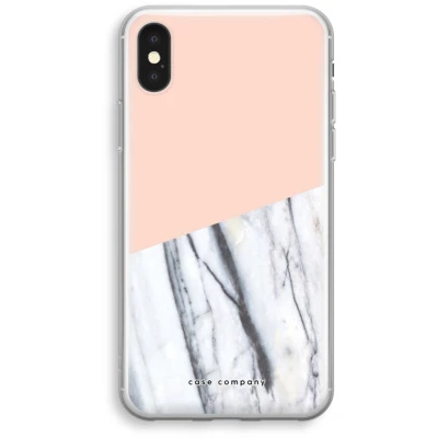 Afbeelding van Case Company® hoesje geschikt voor iPhone X A touch of peach Soft Cover Telefoonhoesje Bescherming aan alle Kanten en Schermrand