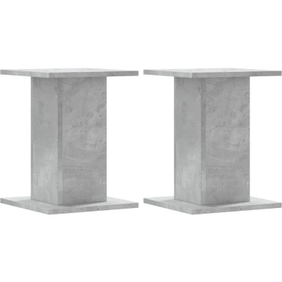 Afbeelding van vidaXL Speakerstandaards 2 st 30x30x40 cm bewerkt hout betongrijs