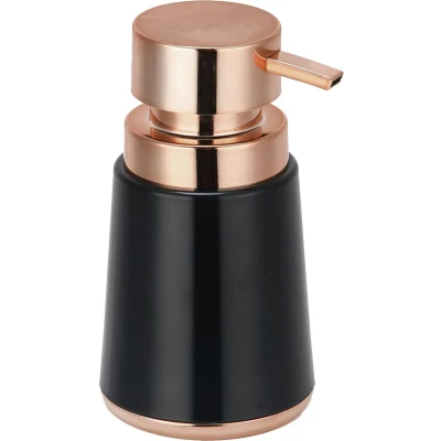 Afbeelding van MSV Zeeppompje/dispenser Coruna PS kunststof zwart/koper 8 x 15 cm 250 ml