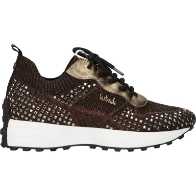 Afbeelding van La Strada Bruine sneaker met steentjes dames maat 37