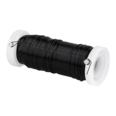 Afbeelding van Ideen mit Herz Metaaldraad 0,30 mm diameter 50 m lang Sieradendraad van verchroomd ijzer Gekleurd gelakt Ideaal voor het knutselen sieraden Zwart