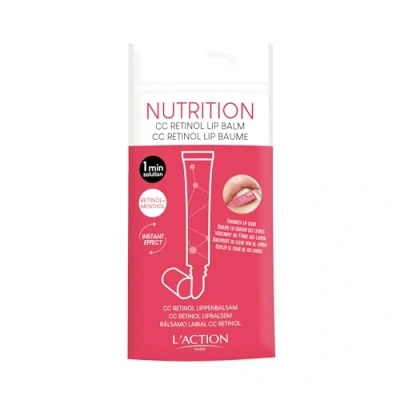 Afbeelding van L&#039;Action Paris CC Retinol Lip Balm, voedende en verzachtende huid, helpt met gedehydrateerde lippen, 12 ml
