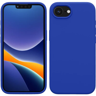 Afbeelding van kwmobile telefoonhoesje geschikt voor Apple iPhone SE 2025 / 4 4. Generation Hoesje met siliconen coating Smartphone case in Baltisch blauw