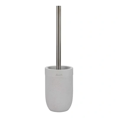 Afbeelding van Toiletborstel DKD Home Decor 10 x 37 cm Cement Roestvrij staal Wit