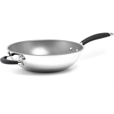 Afbeelding van Habonne Wokpan Ecovite Forte Triply ø 30 cm Keramische anti aanbaklaag