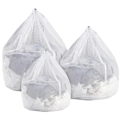 Afbeelding van Fousenuk 3 stuks wasnet, wasmachine, vuile waszak, kleding, reizen, tas met trekkoord, herbruikbaar, voor overhemden, kousen, ondergoed, broeken