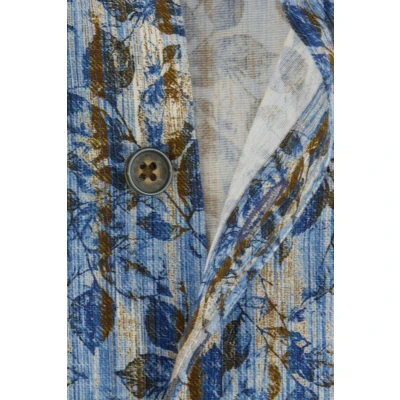 Afbeelding van State of Art Overhemd Allover Print Blauw/dessin 4XL