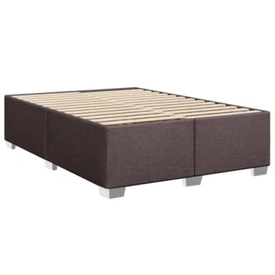 Afbeelding van vidaXL Bedframe zonder matras stof donkerbruin 140x200 cm