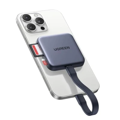 Afbeelding van UGREEN Magnetische SD kaartlezer 4.0 USB C ondersteuning PD 100 W Card Resder UHS II 312 MB/s adapter TF kaart van aluminium, compatibel met iPhone 16 Plus Pro Max 15 MacBook Air iPad Galaxy