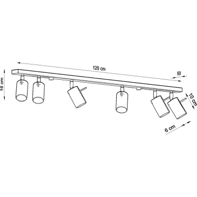 Afbeelding van LED Plafondspot chrome RING 6 x GU10 aansluiting